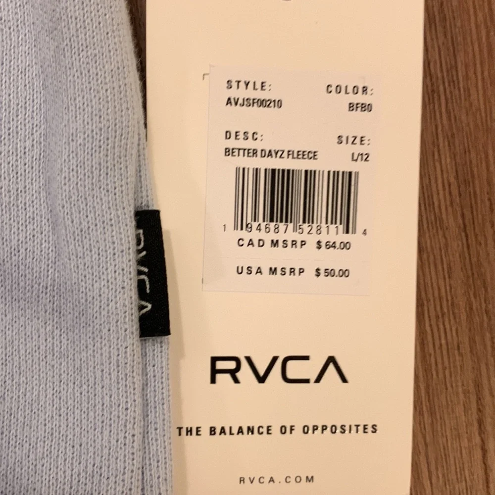 NWT RVCA Crop Sweatshirt - Picture 3 of 3